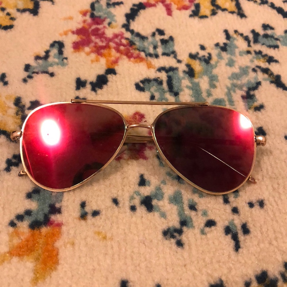 Steve Madden Reflective Aviator Sunglasses